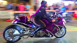 DAYTONA BEACH BIKE WEEK 2024 DAYTONA BEACH, FL BAGGERS / CUSTOM BIKES / SUZUKI / HAYABUSA