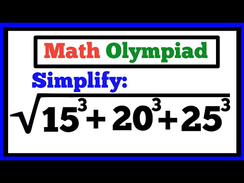 Germany | Simplify √(15³ + 20³ + 25³) | Smart Cube Root and Surds Trick!! #maths #matholympiad
