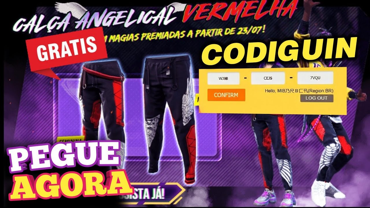 CODIGUIN DA CALÇA ANGELICAL VERMELHA DE GRAÇA ! 