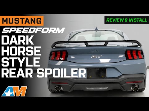 2024-2025 Mustang SpeedForm Dark Horse Style Rear Spoiler Review & Install - video from AmericanMuscle