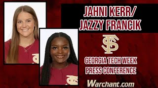 Jahni Kerr and Jazzy Francik FSU Softball Interview | Warchant | Florida State Softball
