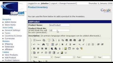 How to add products to your store in CubeCart
