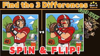 Spin & Flip! Find 3 Differences in 90 Seconds | EP.30 | Spot It Squad