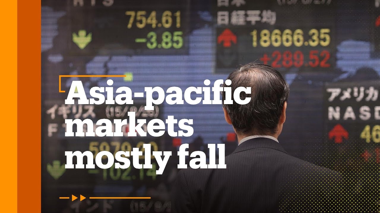 Asian markets mostly fall as US data stokes fears of inflation - YouTube