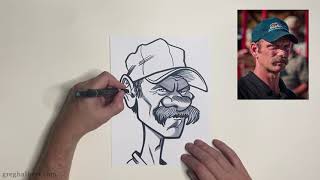 Caricature Drawing Process with Tips in the Description | Sketching, Inking & Shading | How-to Draw