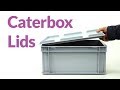 https://www.caterbox.co.uk/components-accessories/solid-box-range

Caterbox offers a comprehensive range of Euro Box lids in many different sizes and styles such as a Place-on lid or a Hinged lid. Our Place On Lids are suitable for any Euro Box no matter the manufacturer. The sizes available in stock are L300xW200mm, L400xW300mm and L600xW400mm.