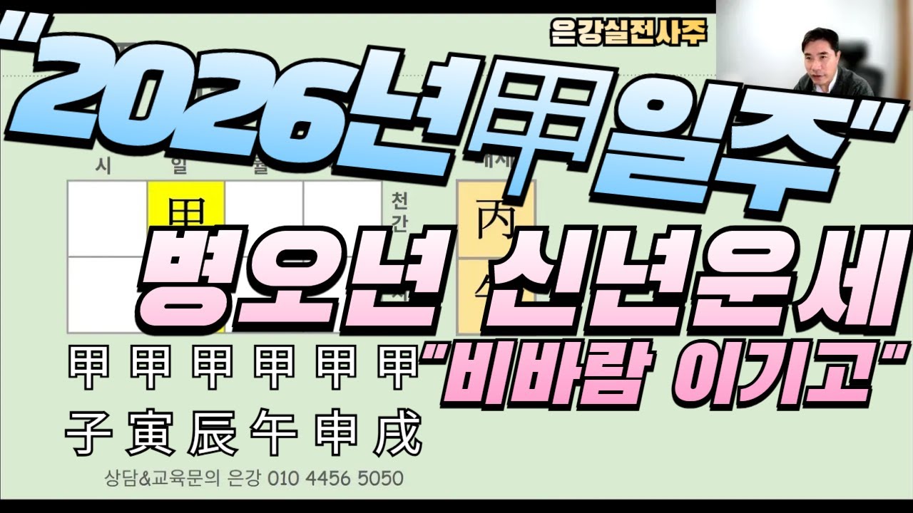 [2026년 병오년 갑일주 신년운세ㅣ새해 재물운,직장운,연애운 총정리]