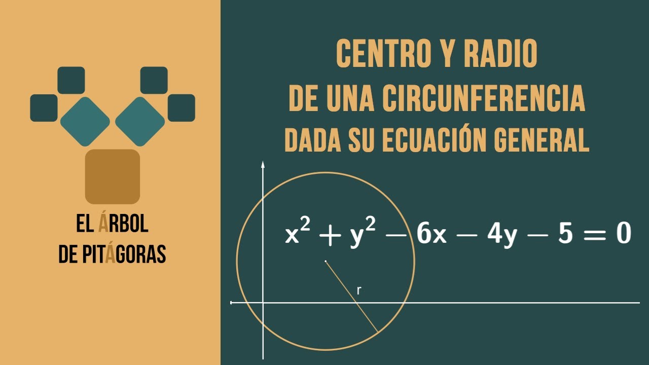 Determinar el centro y el radio de una circunferencia a partir de su