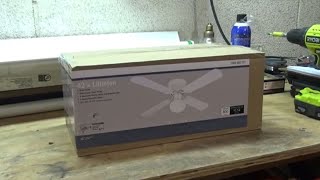 Installing and Testing the Cheapest Ceiling Fan Available | 42' Hampton Bay Littleton Ceiling Fan