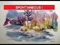 SPONTANEO (SPONTANEOUS) Acquerello tutorial facile, Step by step easy watercolor landscape demo