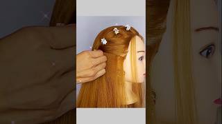 Easy Half-up , Half -down hairstyle simple frant twist Half -up hairstyle