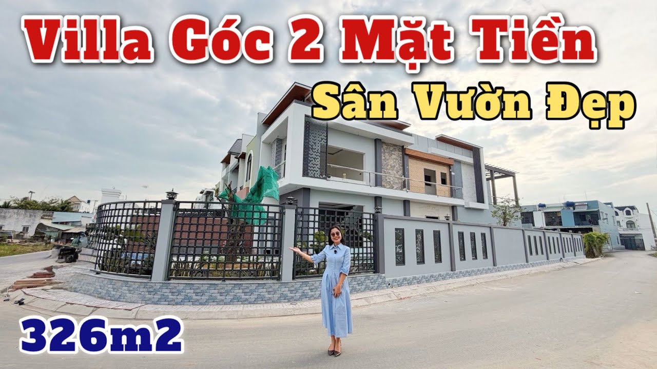 MINH THI BÁN VILLA GÓC 2 MẶT TIỀN CÓ SÂN VƯỜN HỒ BƠI CHỒI MÁT 😮Đường nhựa có vỉa hè dân cư đông dân