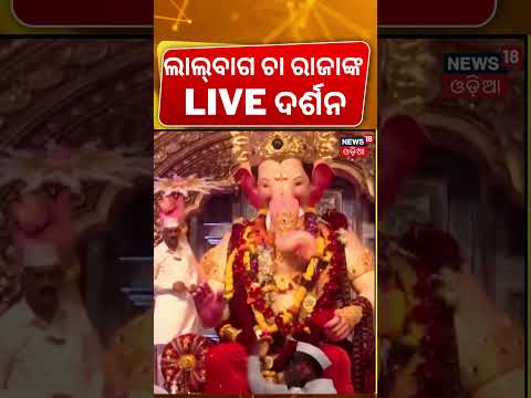 ଲାଲ୍‌ବାଗ ଚା ରାଜାଙ୍କ LIVE ଦର୍ଶନ | Lalbaugcha Raja 2026 First Look | Ganesh Chaturthi 2026 #mumbai