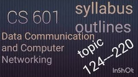 CS601|syllabus|outlines|-- final term