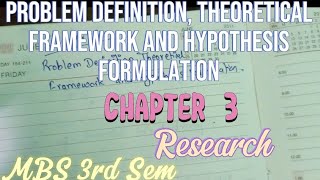 Problem Definition, Theoretical Framework and Hypothesis Formulation Chapter 3 Research