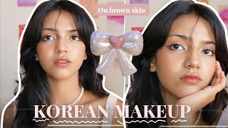 KOREAN MAKEUP (brown acne prone skin) for beginners!🪼 screenshot 2