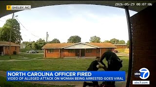 North Carolina officer fired after video shows him punching woman during arrest