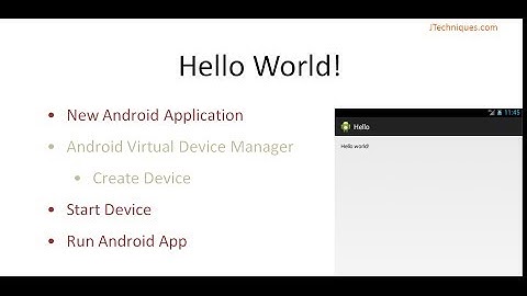 1. Android - Introduction and Hello World App
