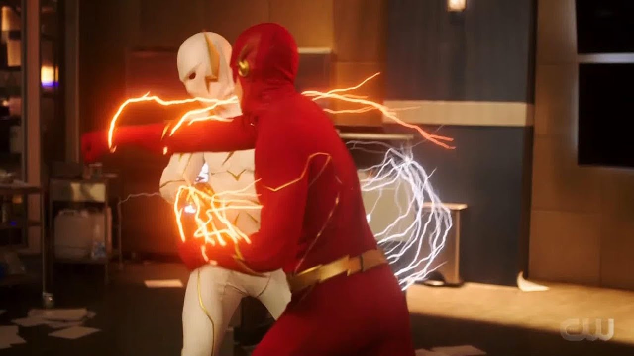 The Flash 7x15 Barry Vs Godspeed Clones Fight Youtube