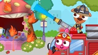 Firefighters put out fire in the fire scene of Papo Town Fire Department screenshot 5