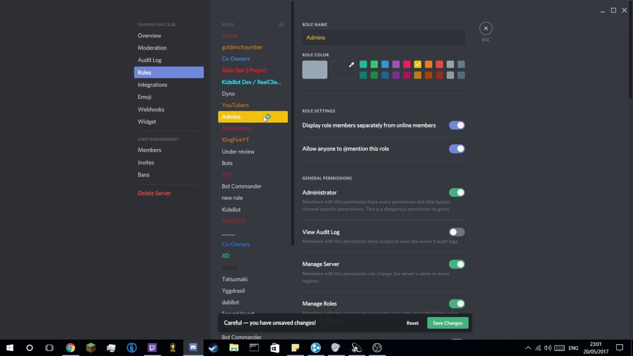 Discord Role Color Codes