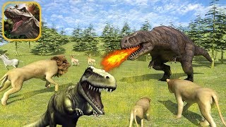 Deadly Wild Dino Simulator 3D: Eating Dinosaur vs Wild Animals - Android Gameplay screenshot 1