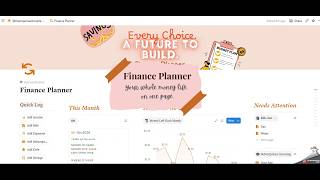 Notion Finance Planner — Track Your Whole Month in Minutes