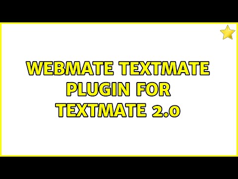 Webmate Textmate Plugin for Textmate 2.0