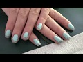 Matte Blue Holo Glitter French Tips Nail Tutorial