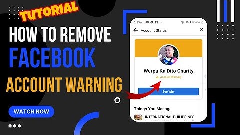 How to Remove Account Warning on Facebook Profile (Tagalog Tutorial) Werpa Ka Dito Charity