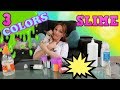 3 COLORS GLITTER SLIME!! Slime 3 colores de Purpurinas!! SLIME CHALLENGE!!  No te Aburras