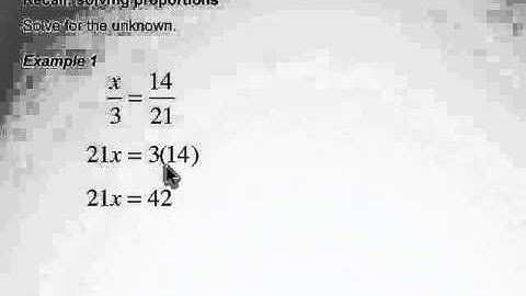Similar Triangles: Solving for Unknown Sides Video 2