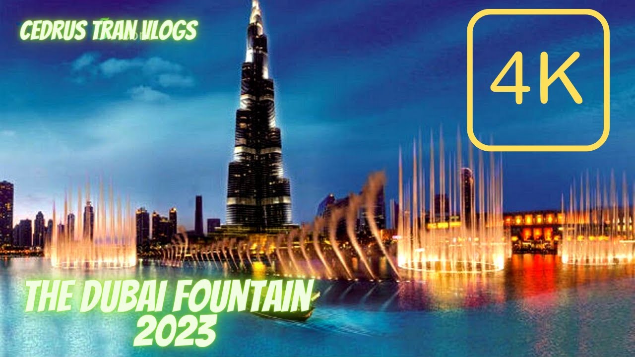 Music Warter Dubai Burj Khalifa Lake 4K 60 FPS
