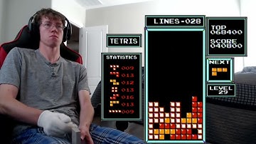 a tetris is the best way to downstack - NES Tetris