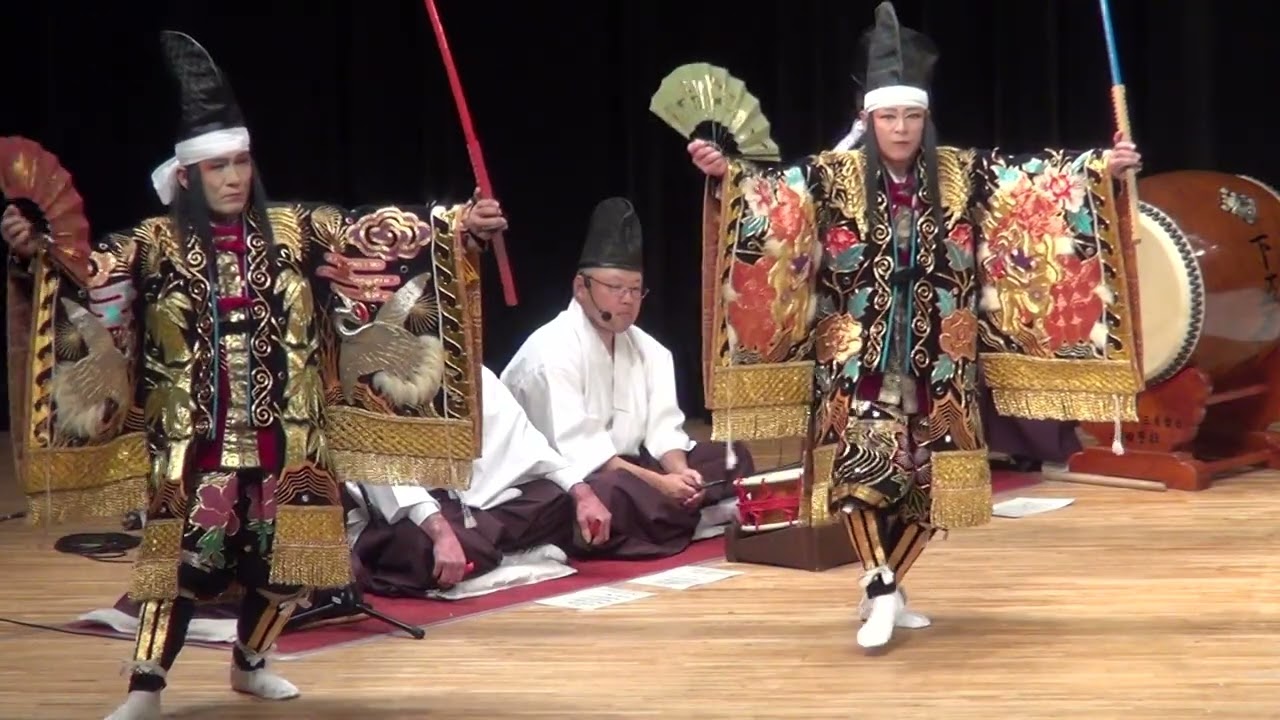 第33回 佐伯区神楽連合会　神楽祭　06 下五原神楽団　葛城山。佐伯区神楽連合会主催、アートフェスタ佐伯区2025、佐伯区民文化センター。ありがとうございます。