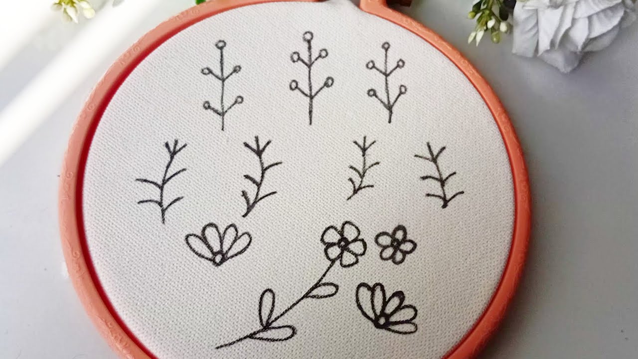 - Easy Stem Stitch & Simple Flower Embroidery