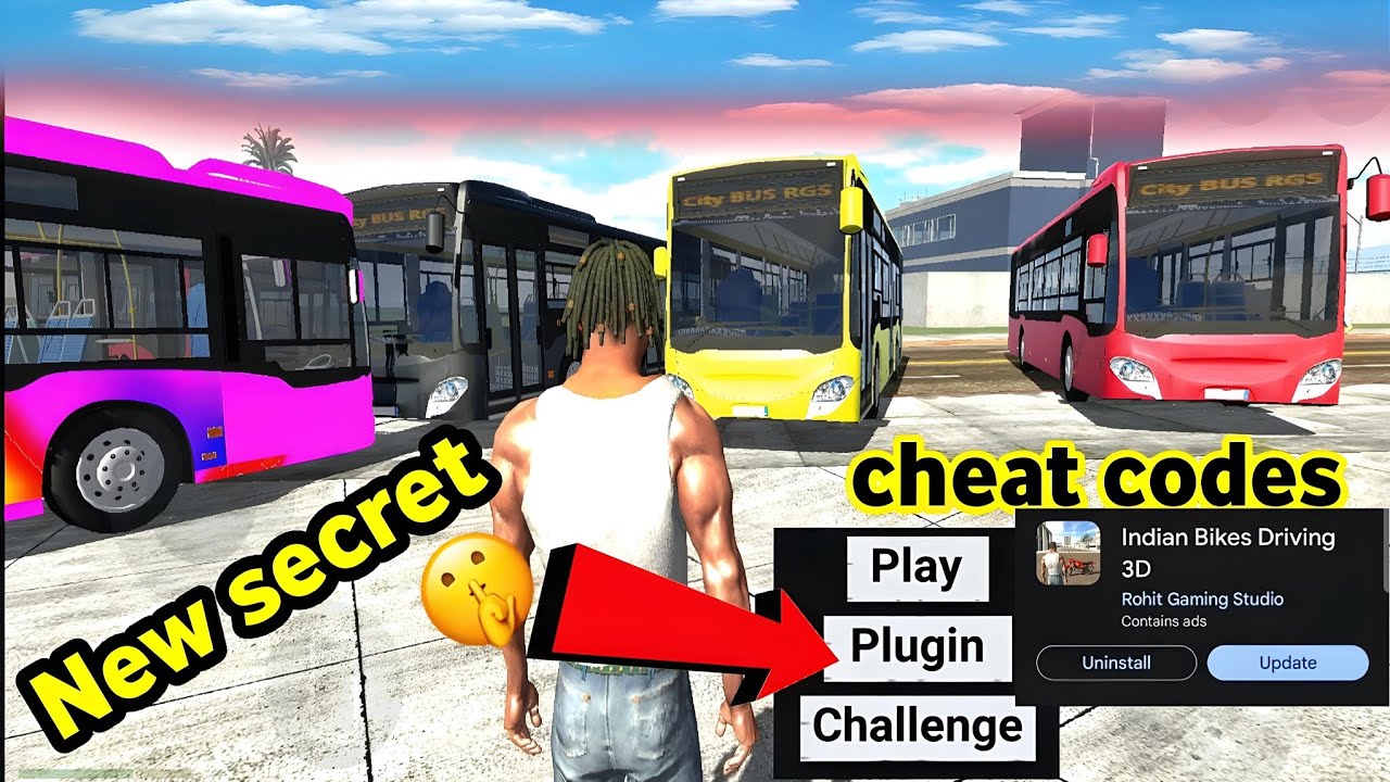 bus cheat codes // indian bike driving 3d bus cheat codes // New update ...