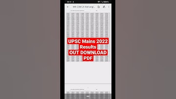 UPSC Mains Result 2021-22 (OUT): Get Direct PDF Link to Check Civil Services Main#shorts