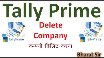 Tally Prime : Delete a Company | How to Delete a Company in TallyPrime