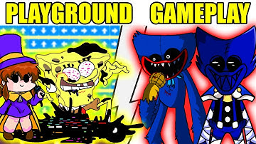 FNF Character Test | Gameplay VS Playground | Huggy Wuggy - SpongeBob