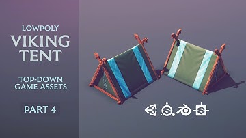 (Part 4) Low poly VIKING TENT Game-ready BLENDER 3D, Substance Designer, Substance Painter, Unity 3D