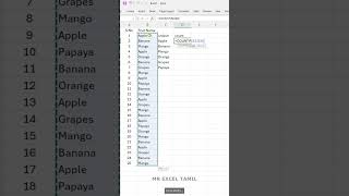 How to Find UNIQUE Items and Their COUNT in Excel | Simple Method (Tamil)