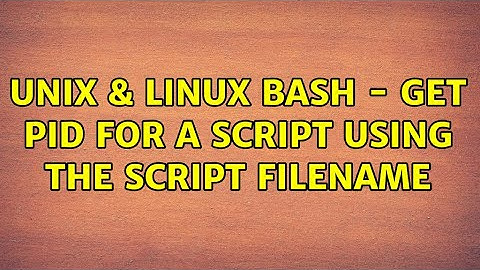 Unix & Linux: bash - get pid for a script using the script filename (4 Solutions!!)