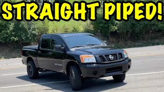 We Straight Piped a 2017 Nissan Titan 5.6L V8!