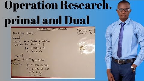How to find the Dual of a primal of Linear programming problem_operationReasearch
