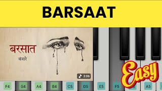 Barsaat Piano Tutorial - Banjaare | Easy With Notes | Soft Piano  screenshot 5