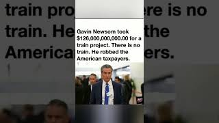 A political post accuses Gavin Newsom of misappropriating high-speed rail funds. #Politics