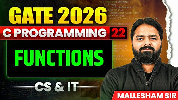 GATE 2026 | C Programming 22 | Functions | CS & IT