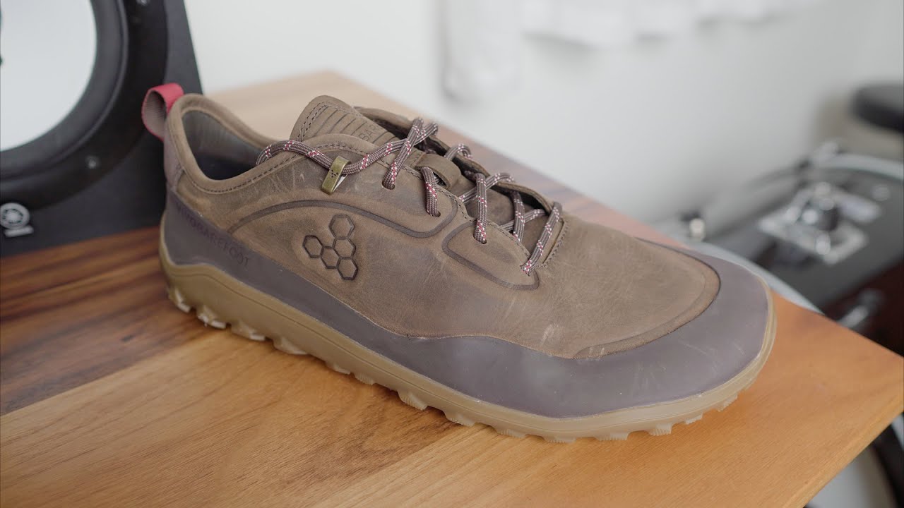 TRACKER LEATHER LOW / vivobarefoot boots for hiking - YouTube