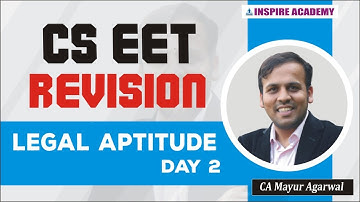 CSEET Revision I Legal Reasoning Day 2 I By CA Mayur Agarwal